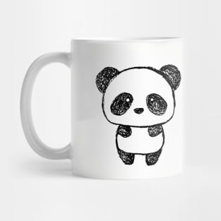 Cute Baby Panda Drawn with Charcoal #3 - 1000Pandas by Amanda Farrell Mug